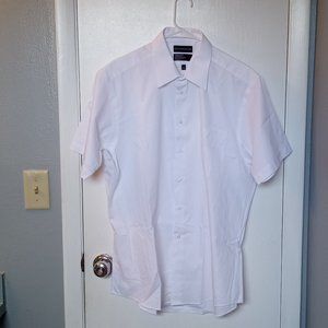 COVINGTON White Men's Dress Shirt Size L 16-16.5  Short Sleeve